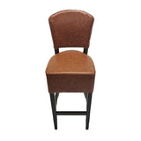 Hanoi Bar Chair in Dark Walnut with Bison Tan Vinyl