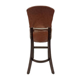 Hanoi Bar Chair in Dark Walnut with Bison Espresso Vinyl
