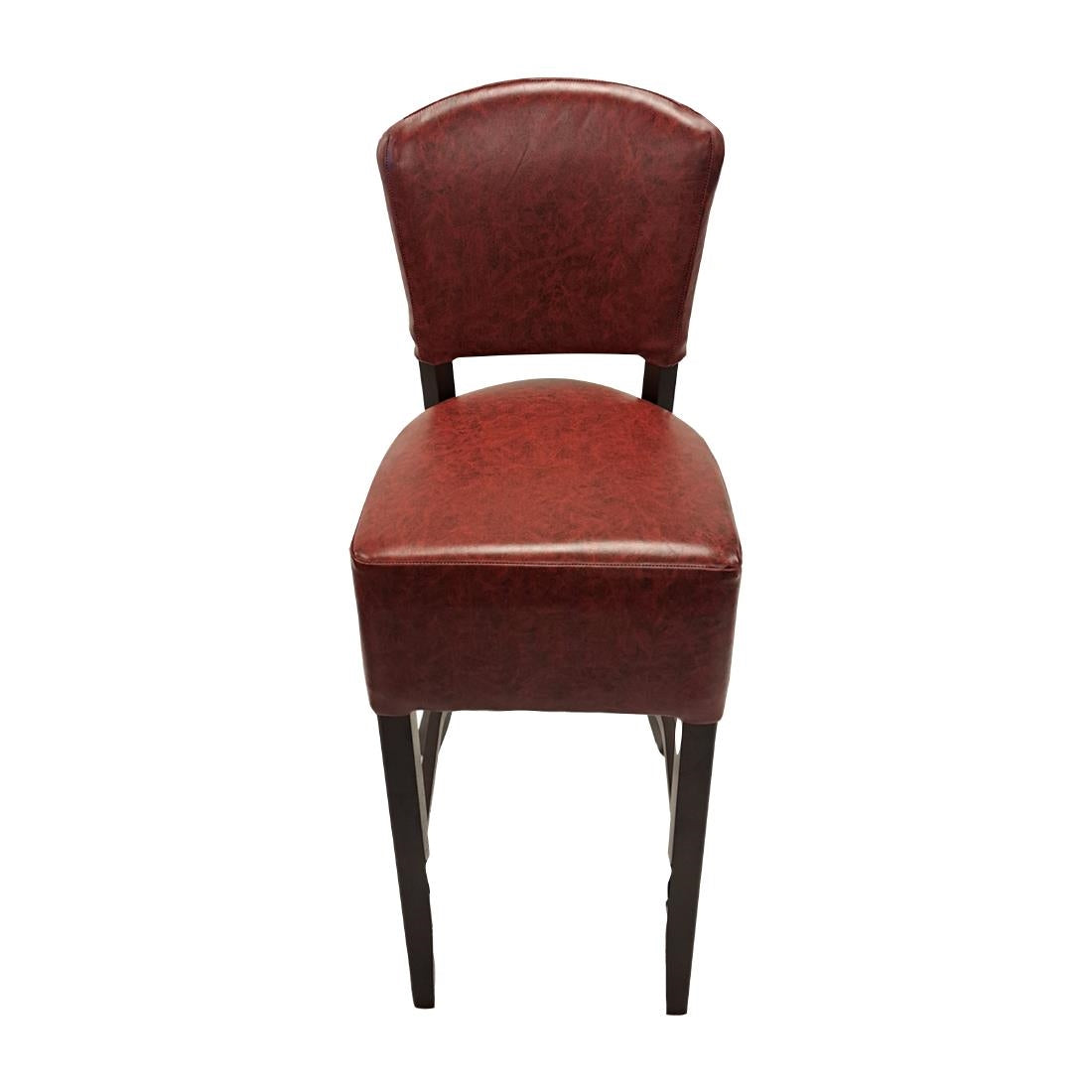 Hanoi Bar Chair in Dark Walnut with Bison Bordeaux Vinyl