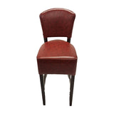 Hanoi Bar Chair in Dark Walnut with Bison Bordeaux Vinyl
