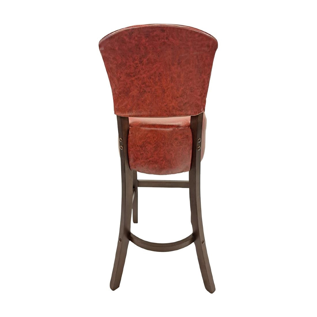 Hanoi Bar Chair in Dark Walnut with Bison Bordeaux Vinyl