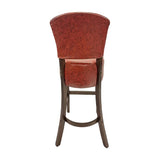 Hanoi Bar Chair in Dark Walnut with Bison Bordeaux Vinyl