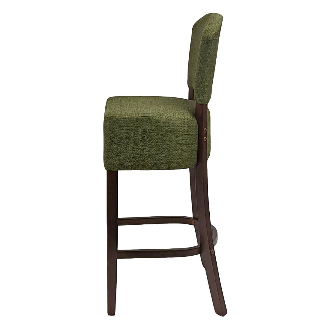 Hanoi Bar Chair in Dark Walnut with Shetland Forest Seatpad