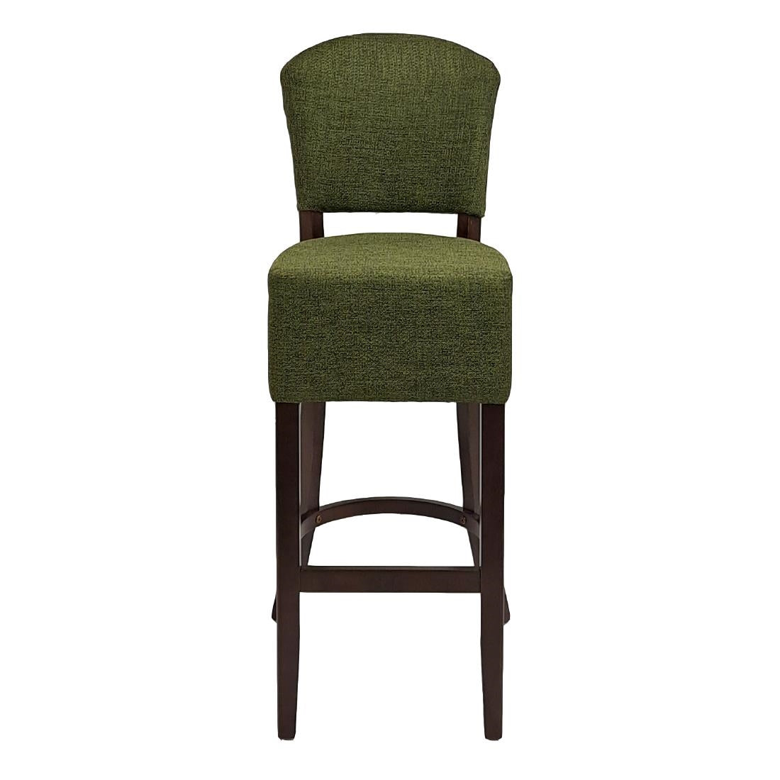 Hanoi Bar Chair in Dark Walnut with Shetland Forest Seatpad