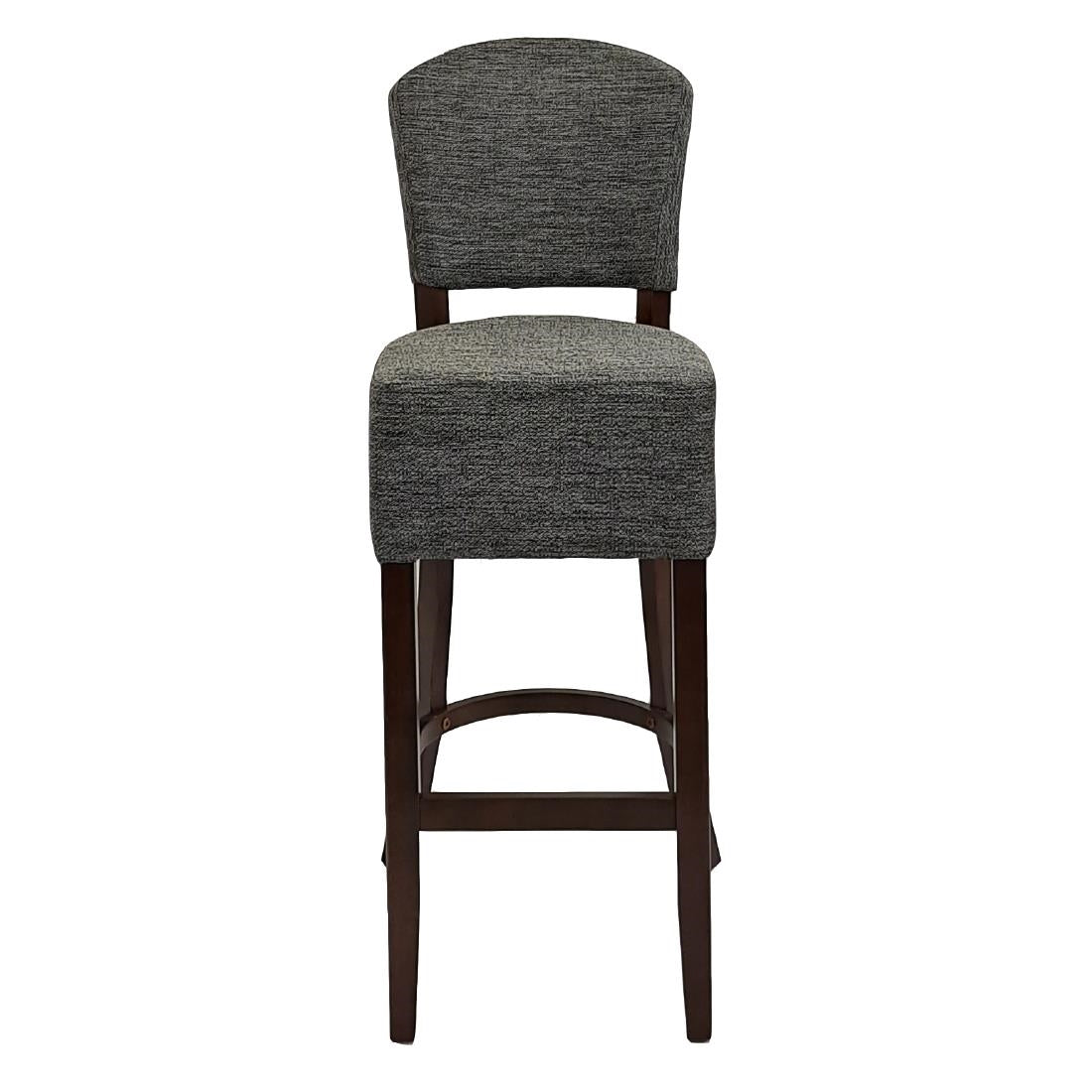 Hanoi Bar Chair in Dark Walnut with Shetland Smoke Seatpad