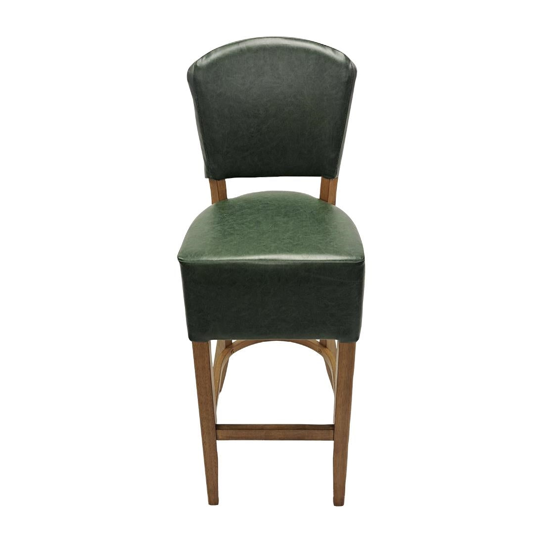 Hanoi Bar Chair in Weathered Oak with Bison Cedar Vinyl