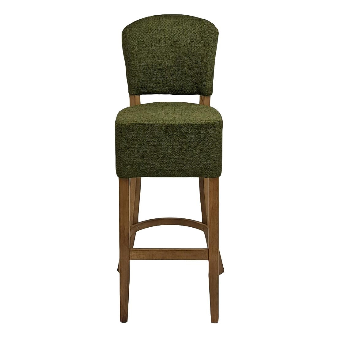 Hanoi Bar Chair in Weathered Oak with Shetland Forest Seatpad