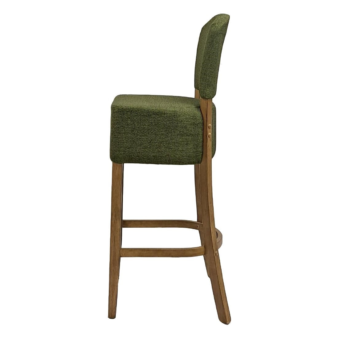 Hanoi Bar Chair in Weathered Oak with Shetland Forest Seatpad