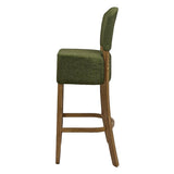Hanoi Bar Chair in Weathered Oak with Shetland Forest Seatpad