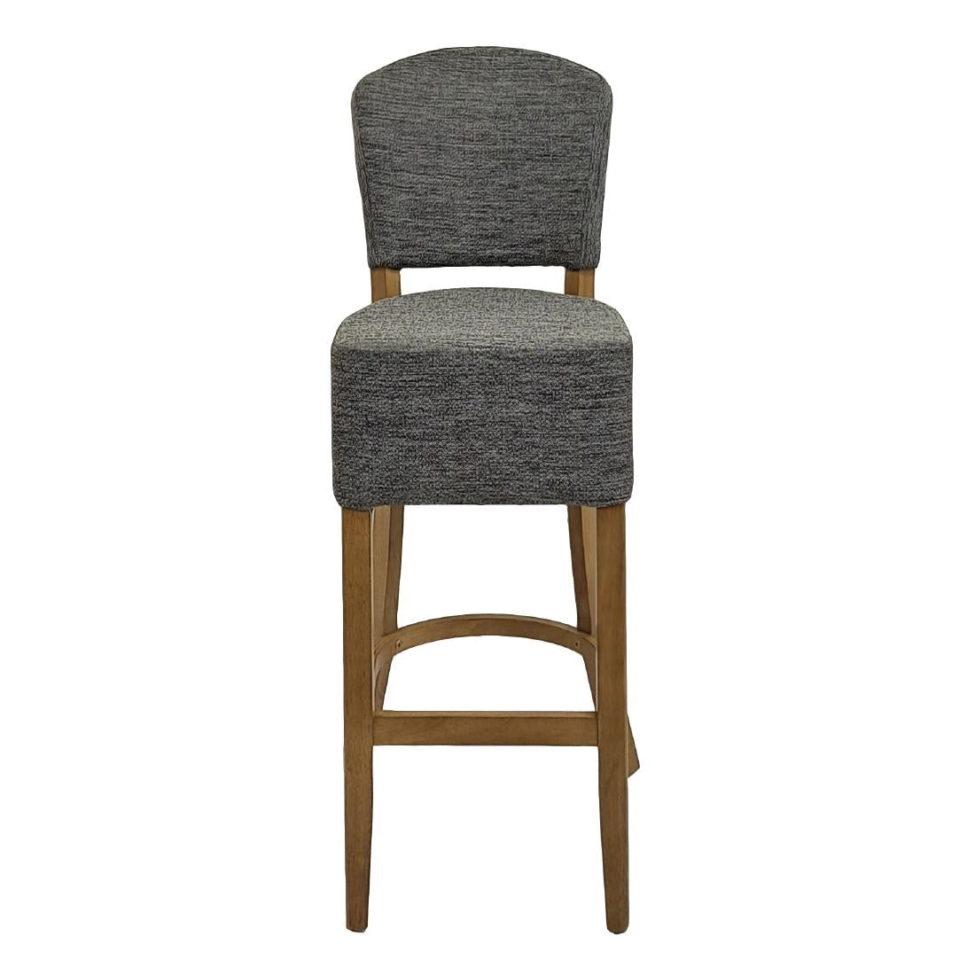 Hanoi Bar Chair in Weathered Oak with Shetland Smoke Seatpad