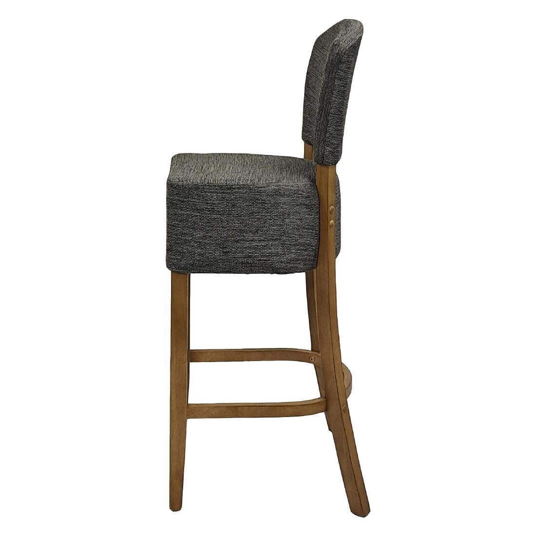 Hanoi Bar Chair in Weathered Oak with Shetland Smoke Seatpad