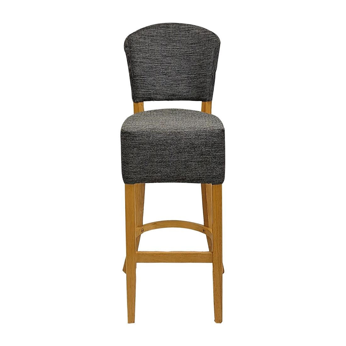Hanoi Bar Chairs in Soft Oak with Shetland Smoke Seatpad
