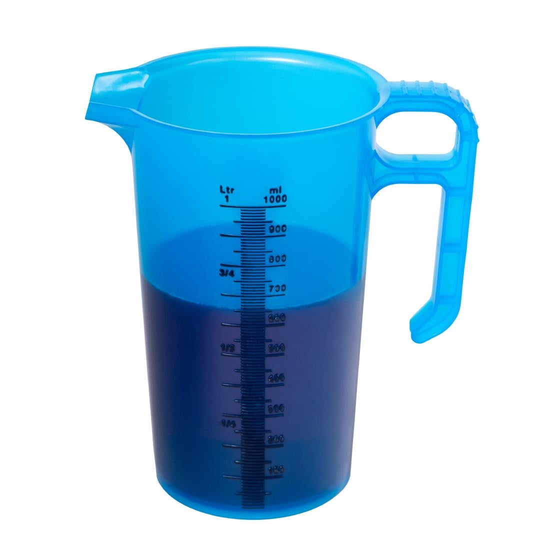 Pro-Measures Polypropylene Measuring Jug Blue 1Ltr