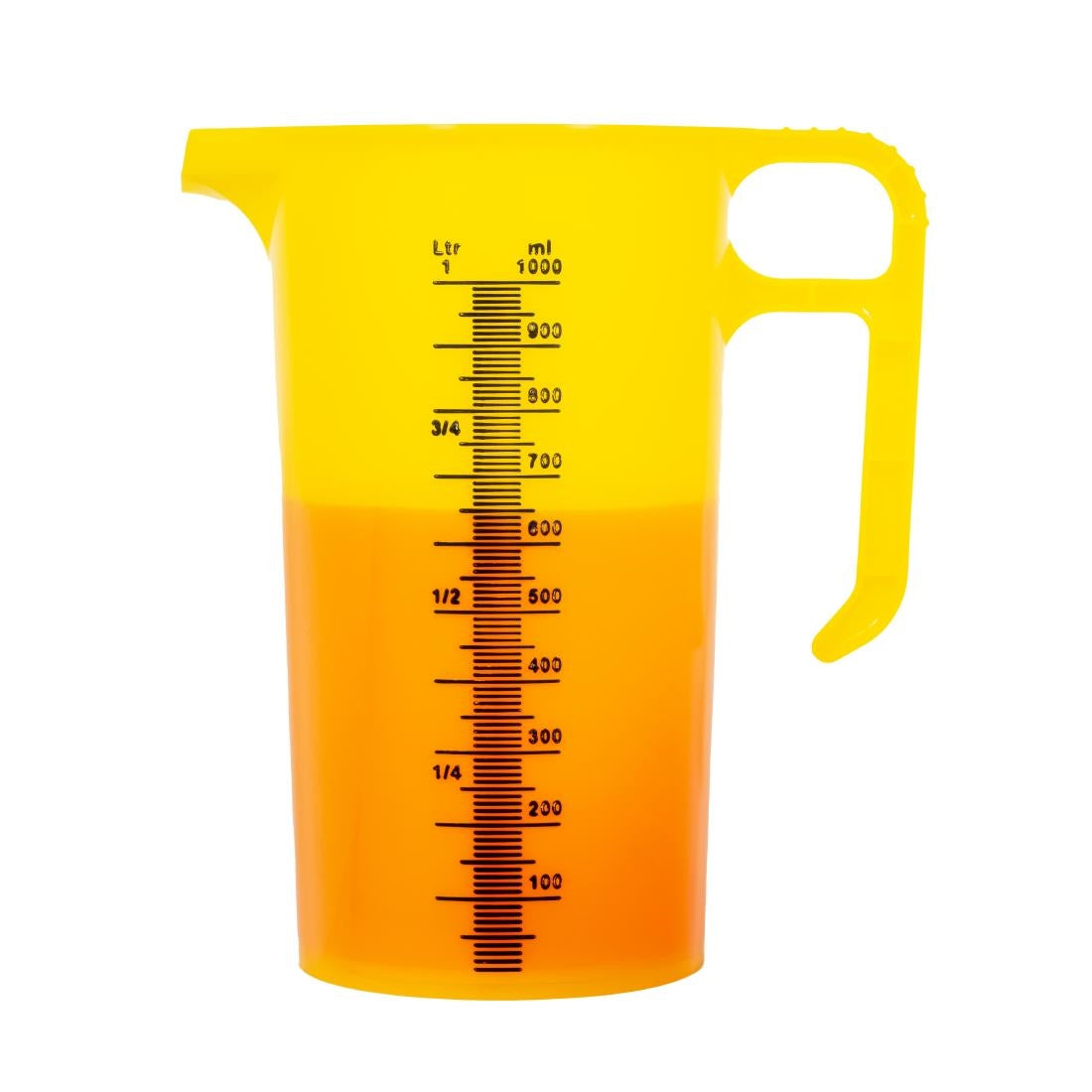 Pro-Measures Polypropylene Measuring Jug Yellow 1Ltr