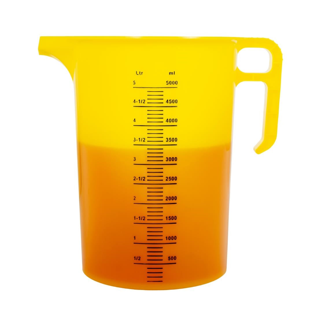 Pro-Measures Polypropylene Measuring Jug Yellow 5Ltr