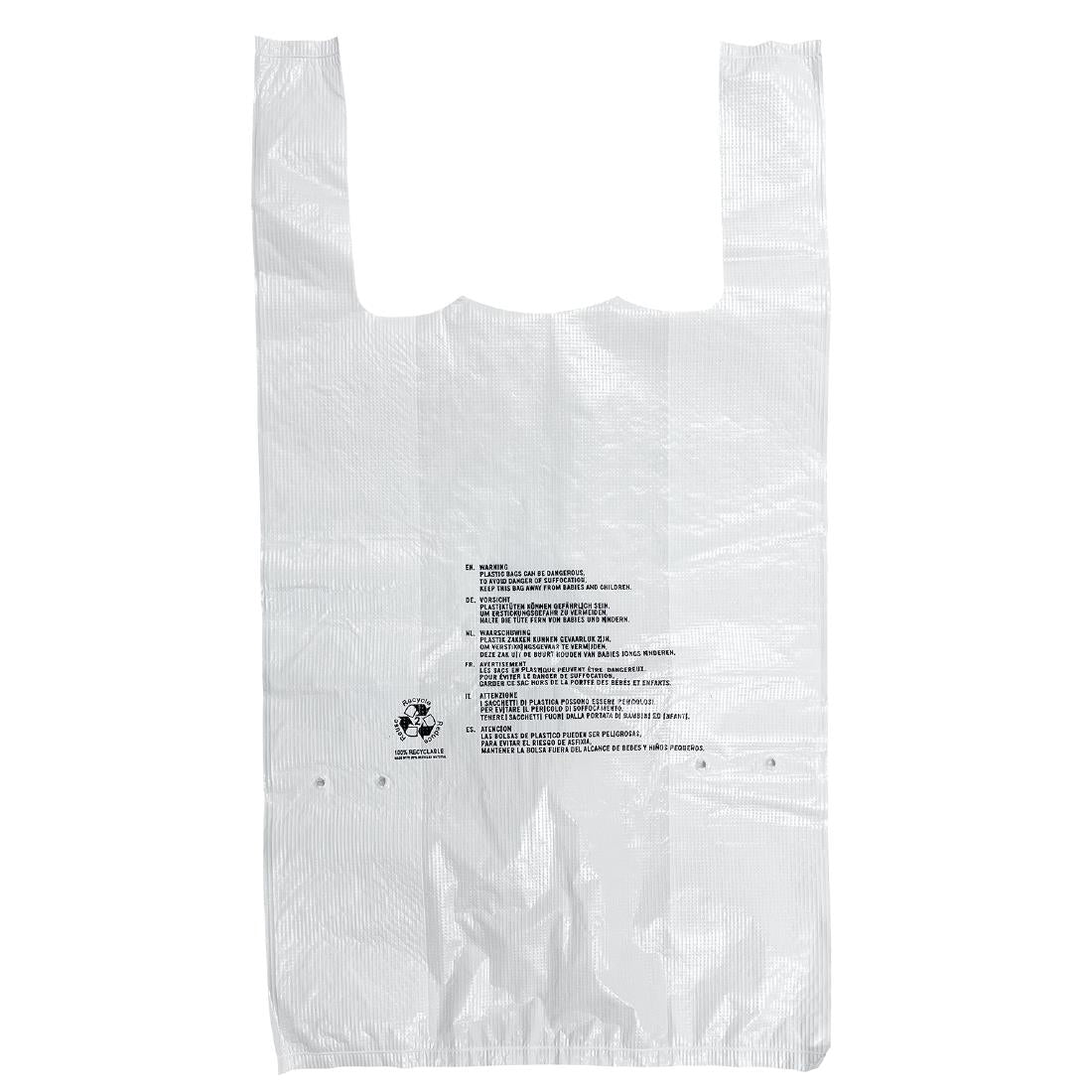 Fiesta Recyclable Large White Carrier Bag (1000 Pack)