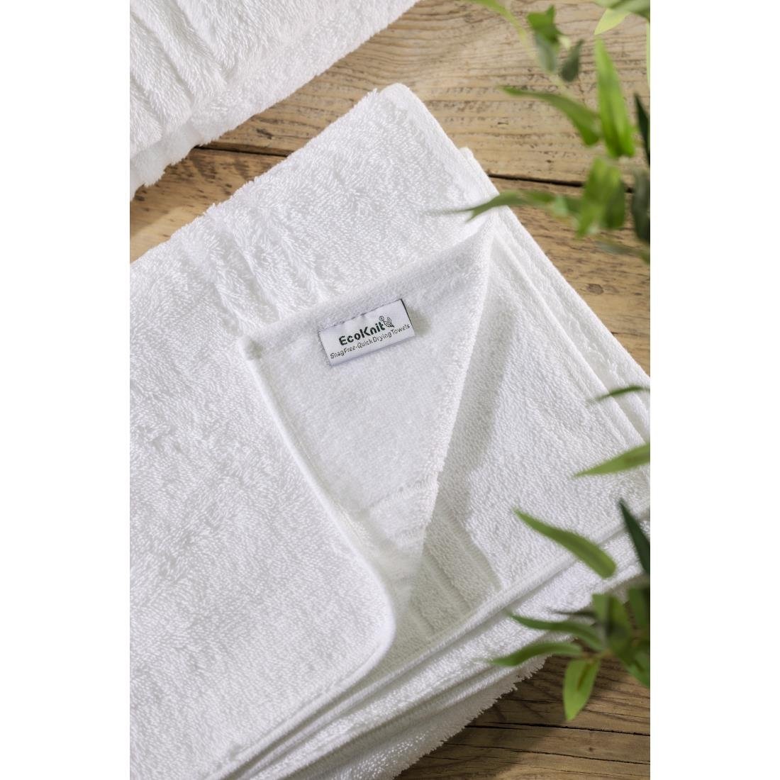 EcoKnit Bath Towel White, 600gsm