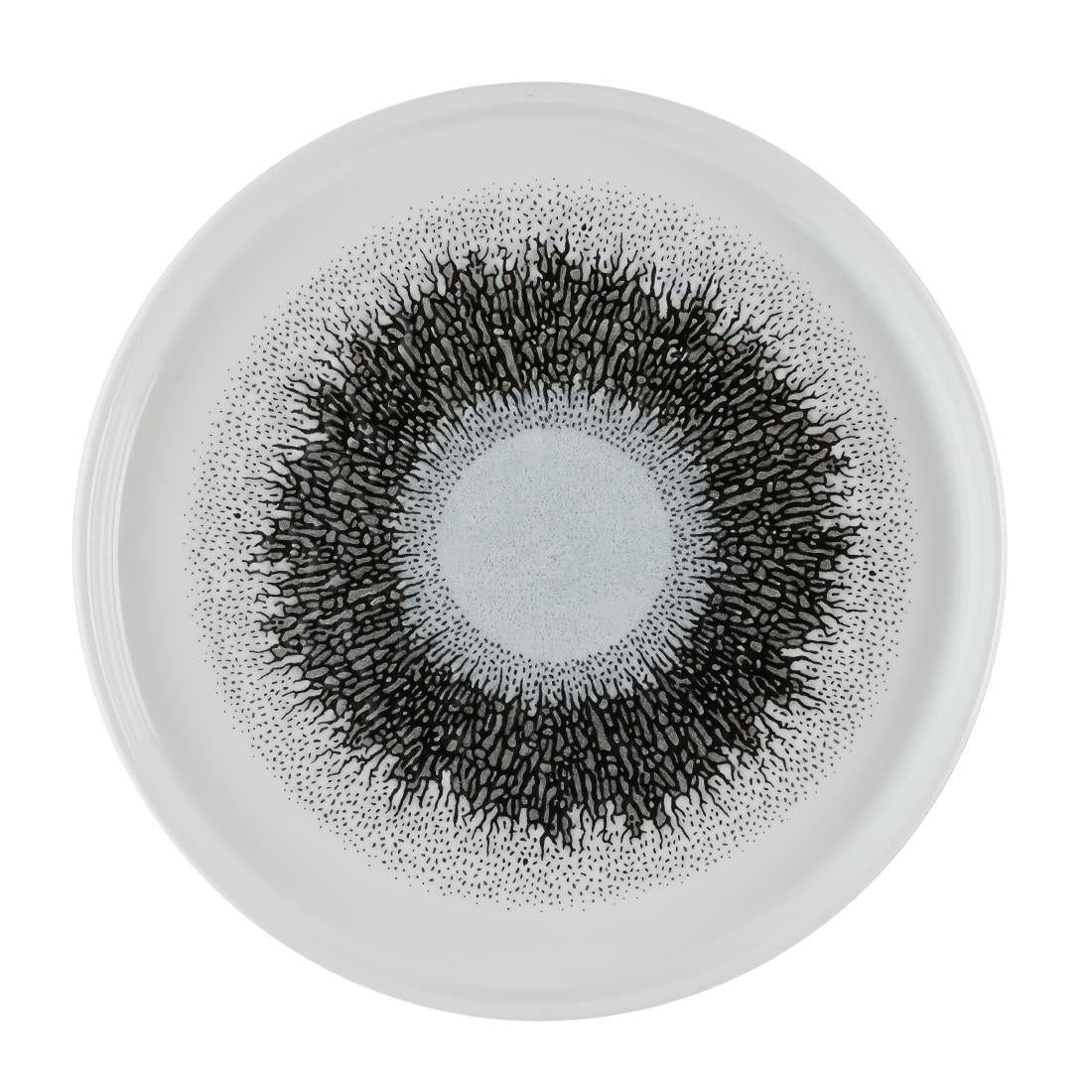 Churchill Studio Prints Fusion Black Walled Plates 210mm (6 Pack)