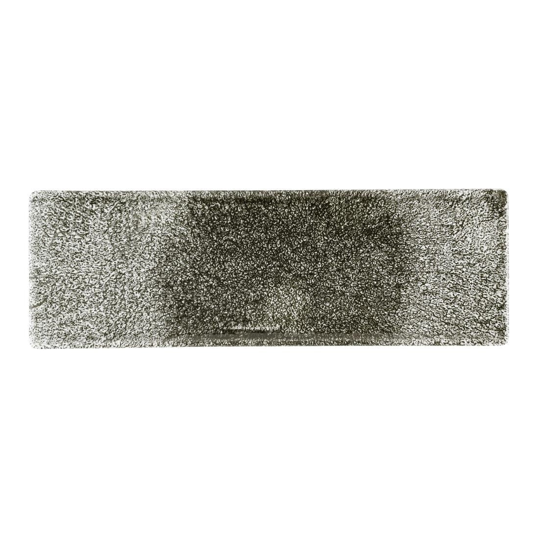 Churchill Raku Quartz Black Oblong Plates 330 x 110mm (6 Pack)