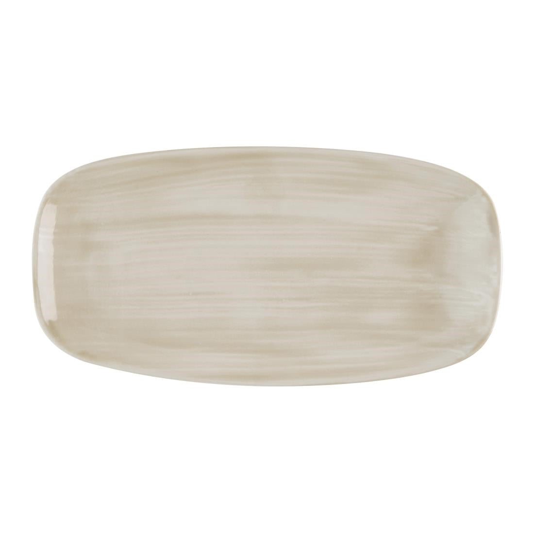 Churchill Stonecast Canvas Natural Chefs Oblong Plates 288x152mm(12 Pack)