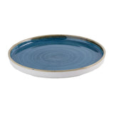 Churchill Stonecast Java Blue Walled Plates 210mm (6 Pack)