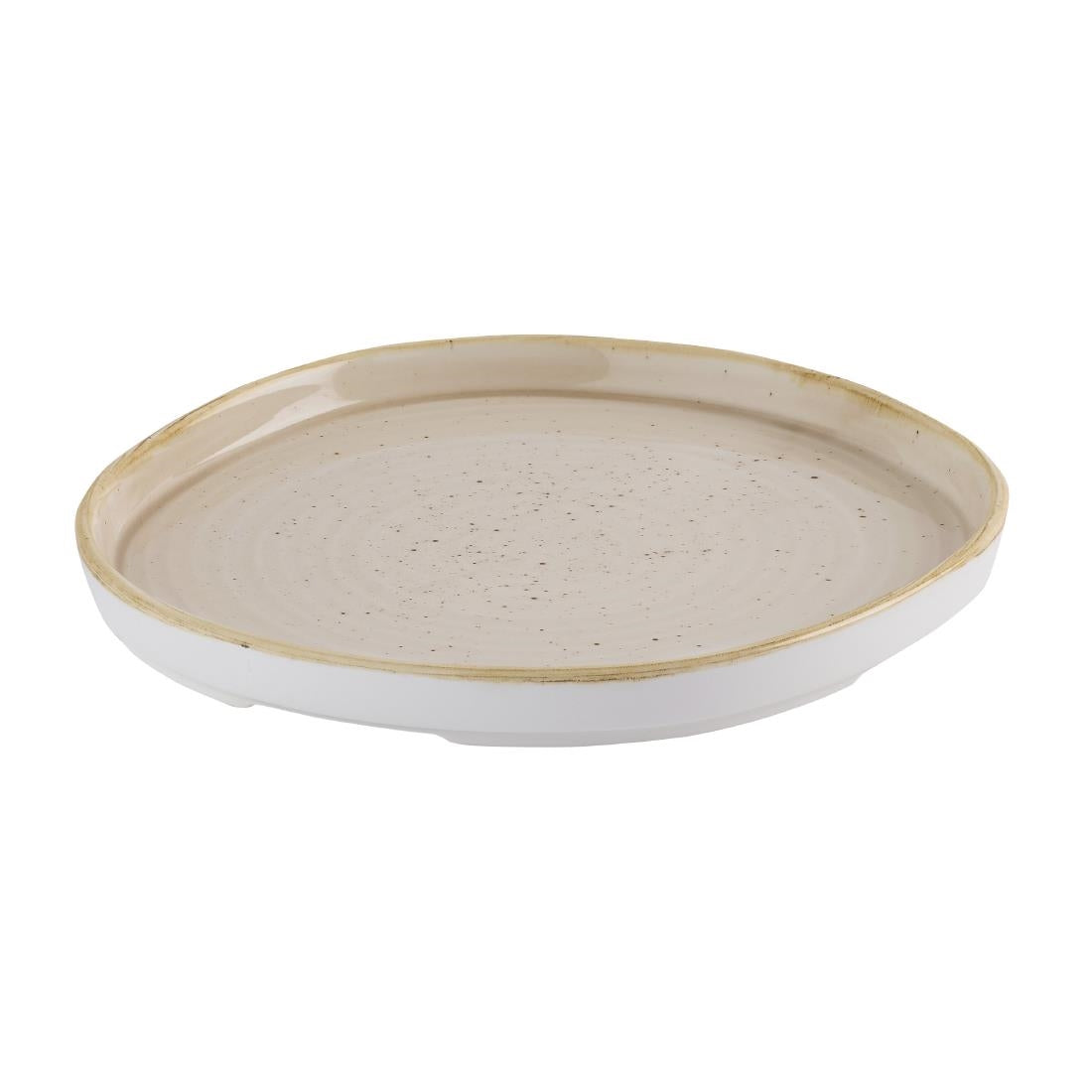 Churchill Stonecast Nutmeg Cream Organic Walled Plates 206mm (6 Pack)