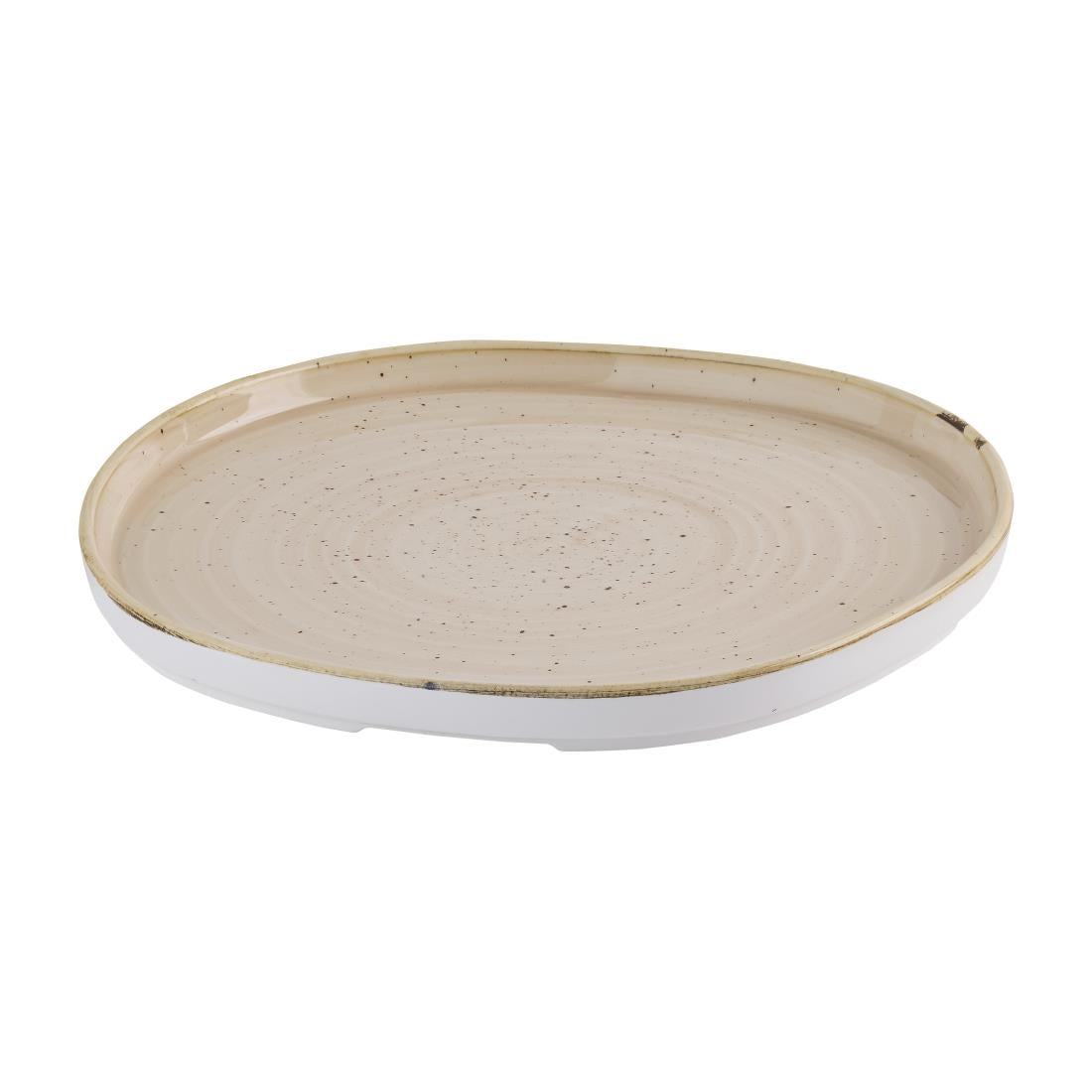 Churchill Stonecast Nutmeg Cream Organic Walled Plates 257mm (6 Pack)