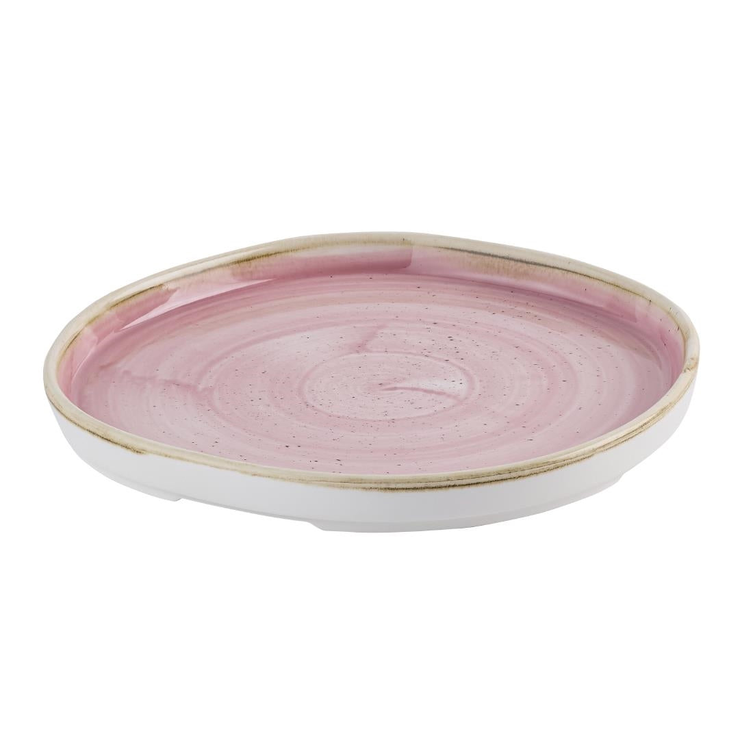 Churchill Stonecast Petal Pink Organic Walled Plates 206mm (6 Pack)