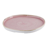 Churchill Stonecast Petal Pink Organic Walled Plates 257mm (6 Pack)