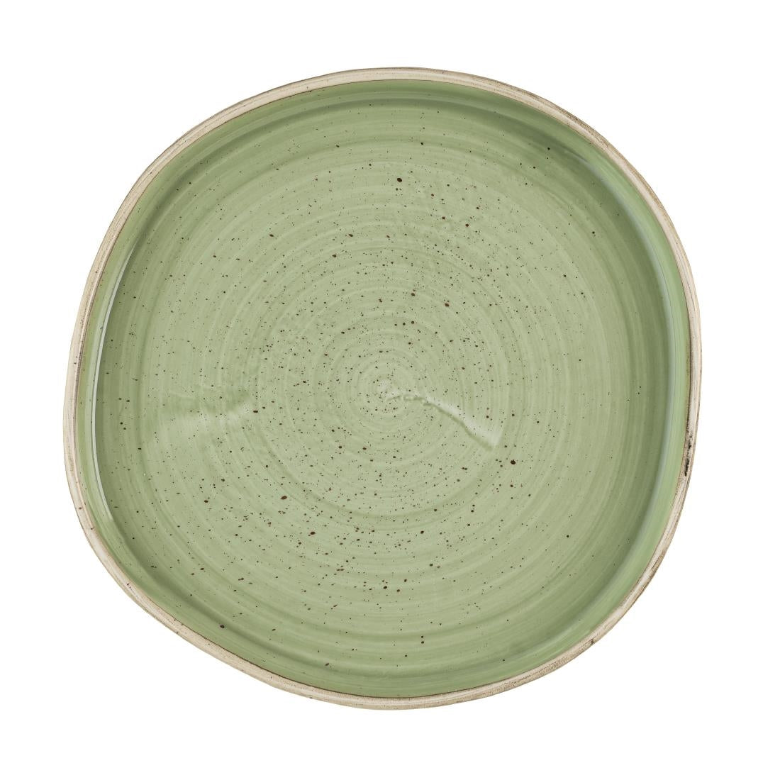 Churchill Stonecast Sage Green Organic Walled Plates 206mm (6 Pack)