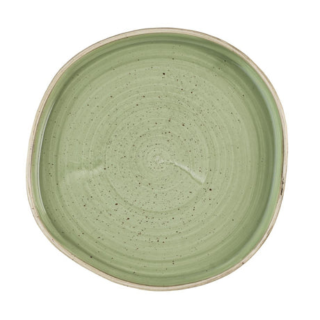 Churchill Stonecast Sage Green Organic Walled Plates 206mm (6 Pack)
