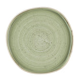 Churchill Stonecast Sage Green Organic Walled Plates 257mm (6 Pack)