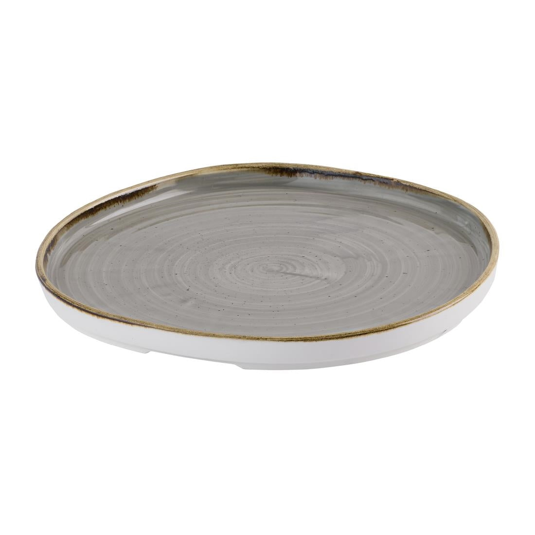 Churchill Stonecast Grey Organic Walled Plates 257mm (6 Pack)