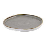 Churchill Stonecast Grey Organic Walled Plates 257mm (6 Pack)