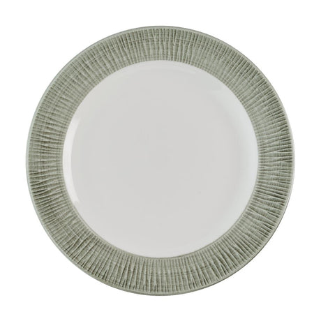 Churchill Bamboo Ceramic Spinwash Alpine Footed Plates 233mm (12 Pack)