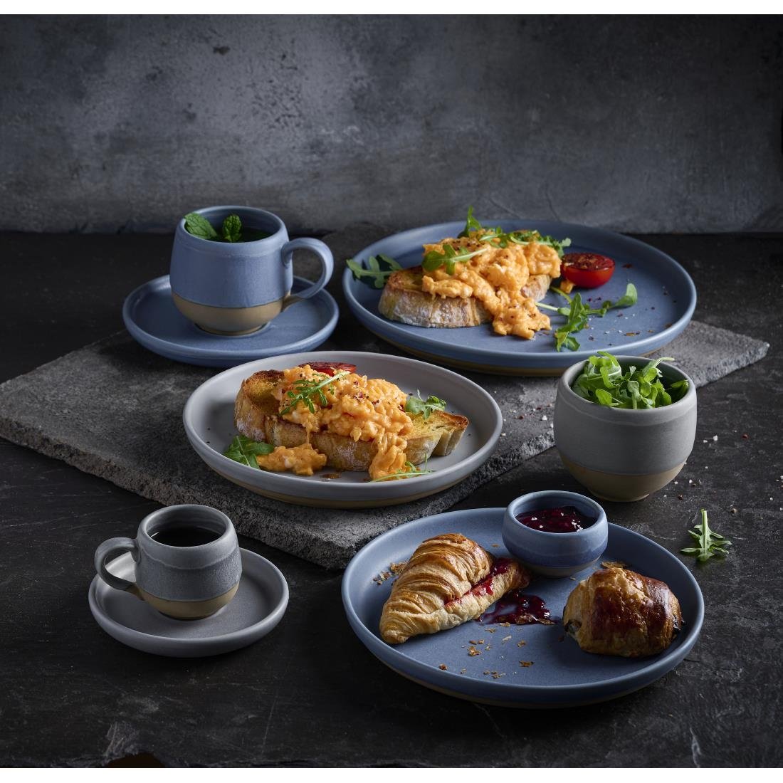 Churchill Emerge Oslo Blue Walled Plates 157mm (6 Pack)