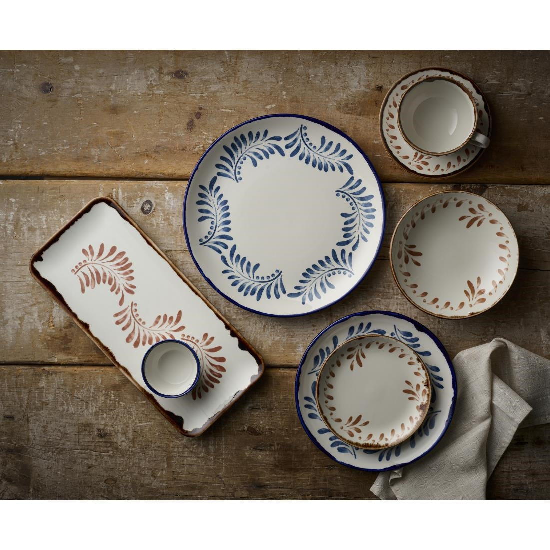 Dudson Harvest Mediterranean Terracotta Coupe Plates 285mm (12 Pack)