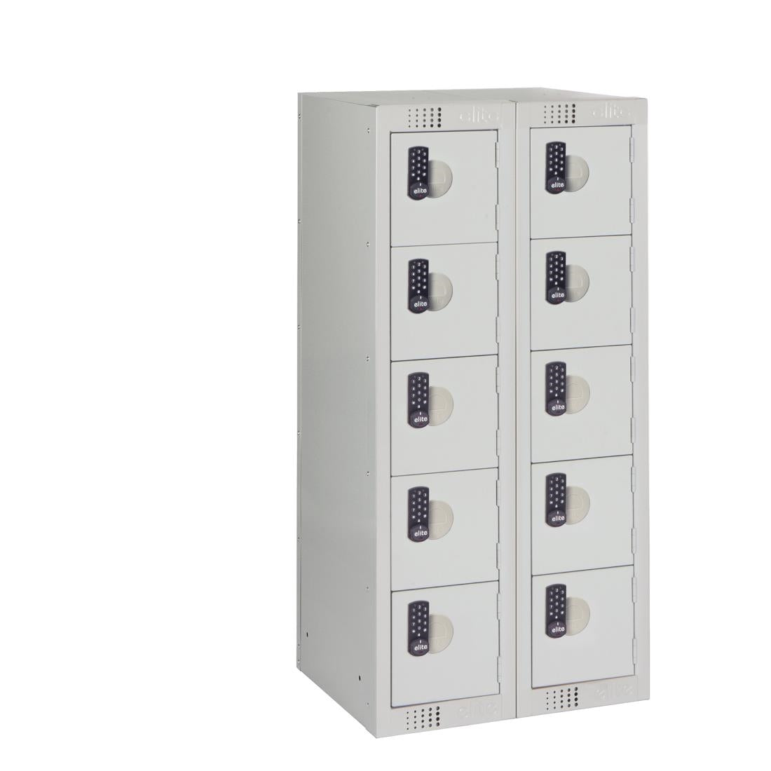 Ten Door Personal Effects Locker Grey Electronic Four-Digit Lock