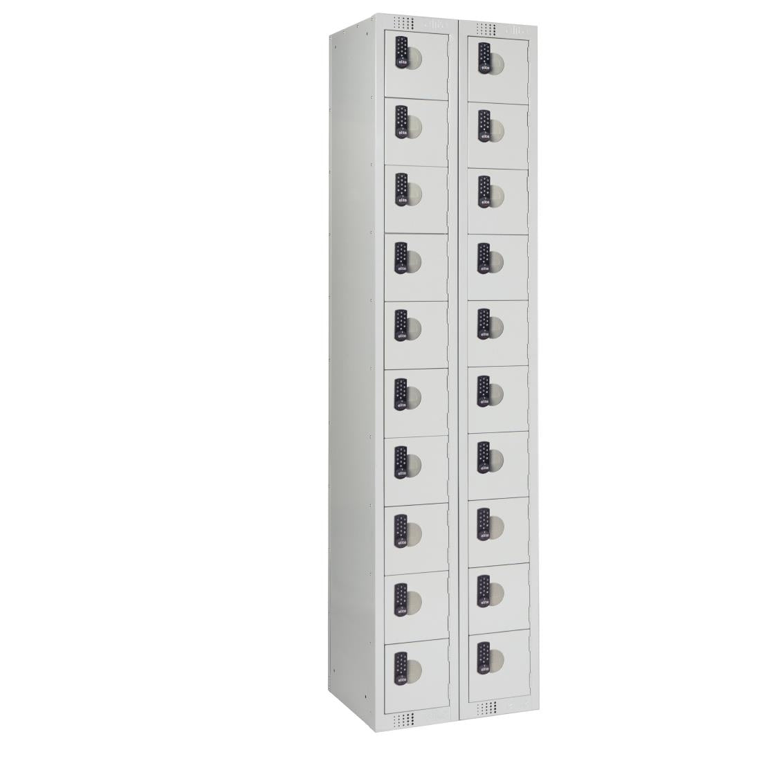 Twenty Door Personal Effects Locker Grey Electronic Four-Digit Lock