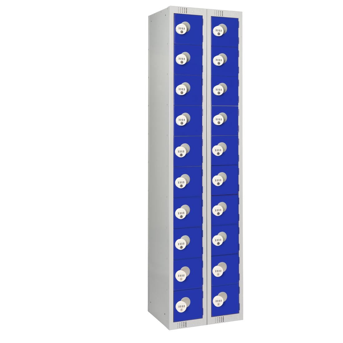 Twenty Door Personal Effects Locker Blue Four-Digit Lock