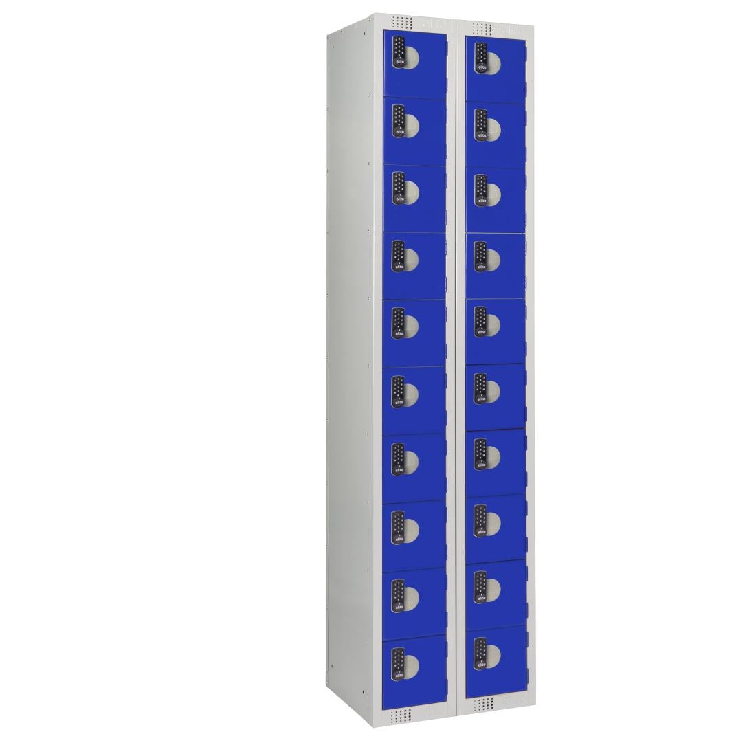 Twenty Door Personal Effects Locker Blue Electronic Four-Digit Lock