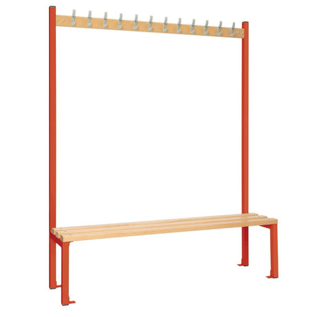 Single-Sided Island Seating Red 1500mm