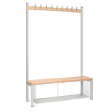 Single-Sided Island Seating with Mesh Tray Grey 1200mm