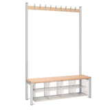 Single-Sided Island Seating with Mesh Basket Grey 1200mm