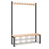 Single-Sided Island Seating with Mesh Basket Black 1200mm