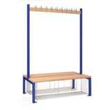 Double-sided Island Seating with Mesh Tray Blue 1200mm