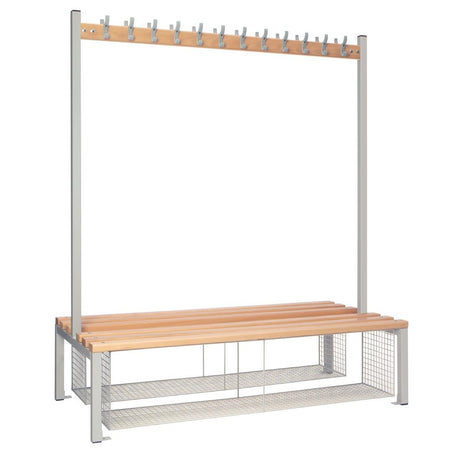 Double-sided Island Seating with Mesh Tray Grey 1500mm