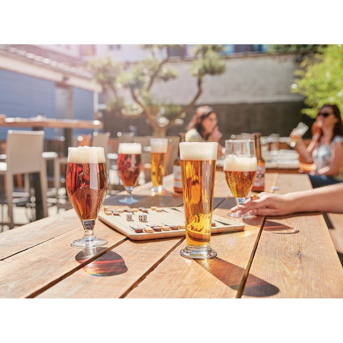 Arcoroc Cervoise Stem Beer Glasses 380ml (24 Pack)