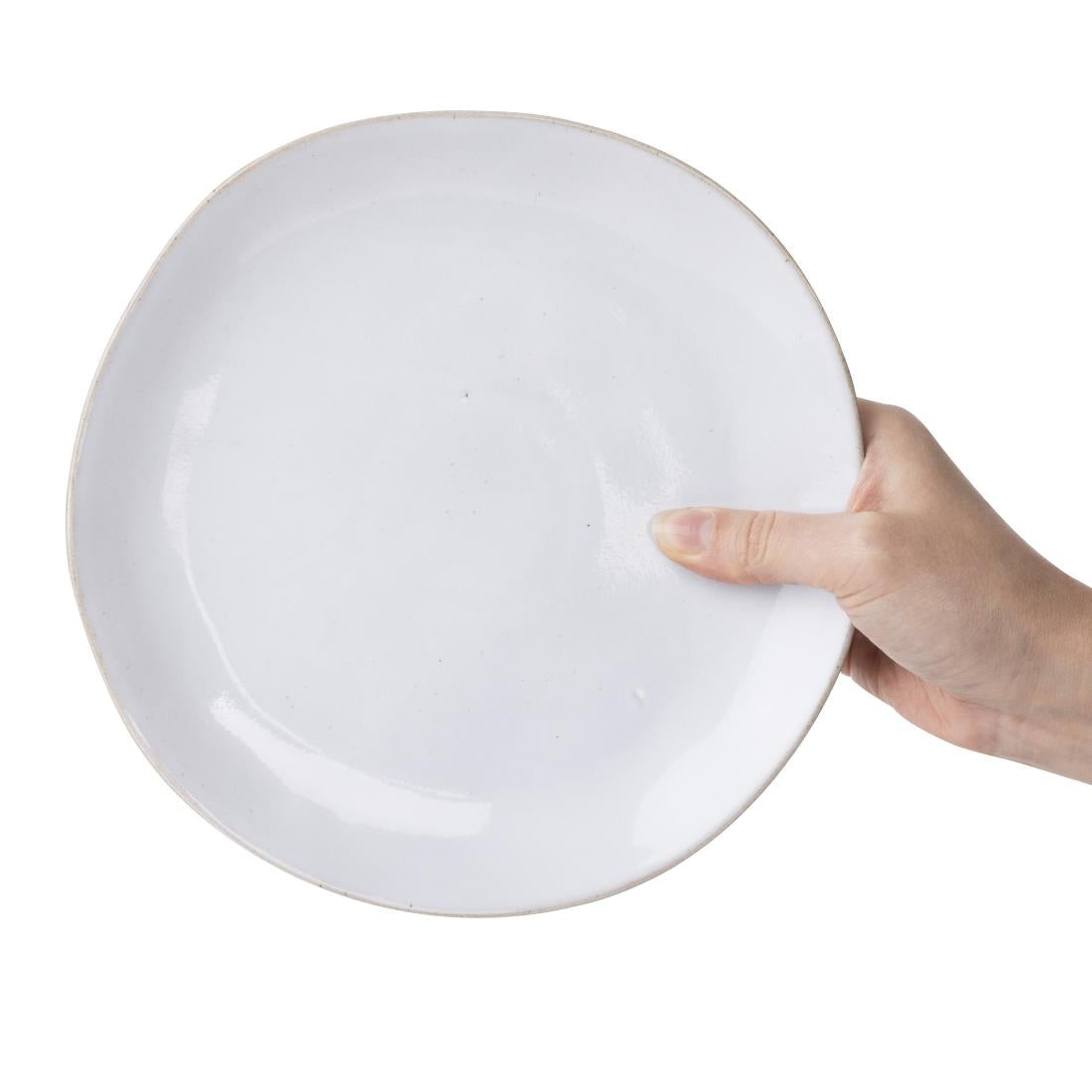 Olympia Raw Recycled Clay Coupe Plates Natural 220mm (6 Pack)