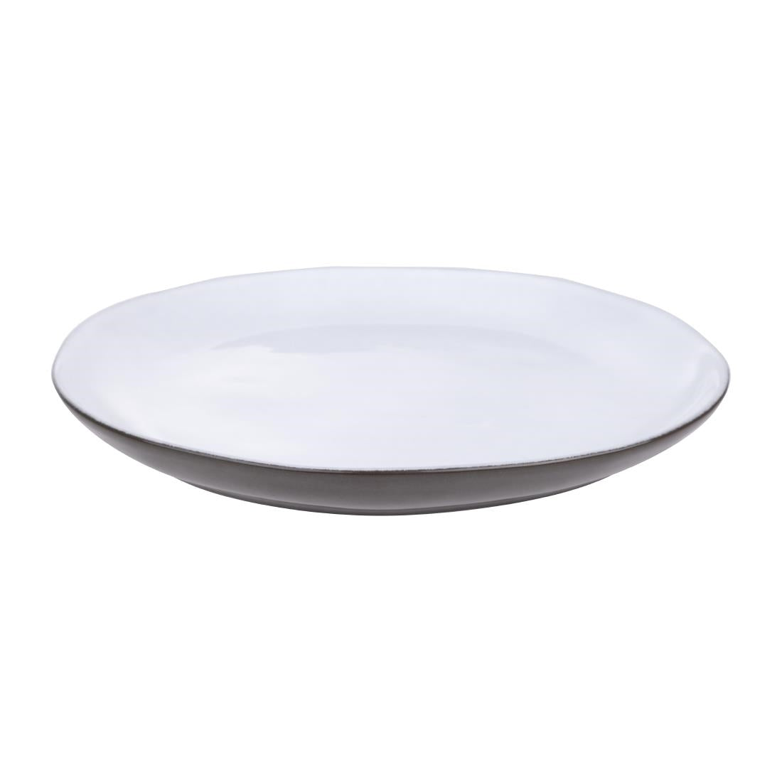 Olympia Raw Recycled Clay Coupe Plates Charcoal 260mm (6 Pack)